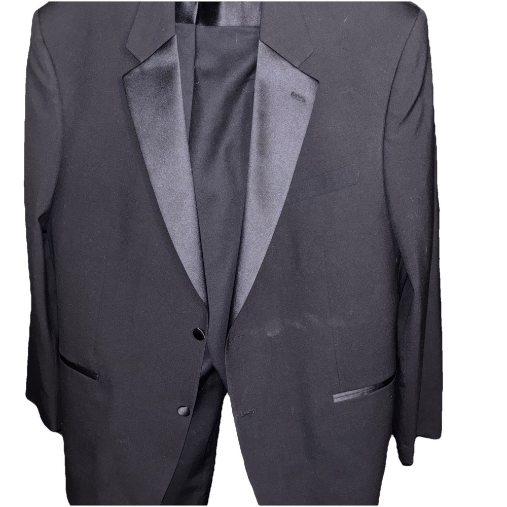 Geoffrey Beene  BLACK 100% Wool Tuxedo | Size 46R - Picture 10 of 10